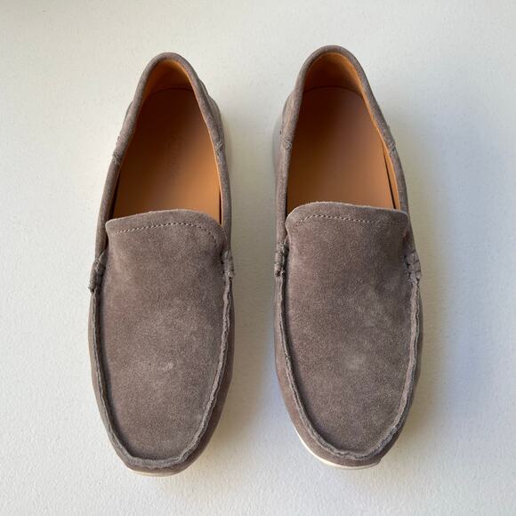Olukai Ka\'a Suede Loafers Men\'s 9 Gray Drop-In Heel Minimalist Old Money NEW main image 11